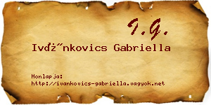 Ivánkovics Gabriella névjegykártya