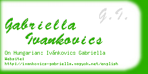 gabriella ivankovics business card