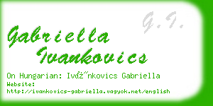 gabriella ivankovics business card